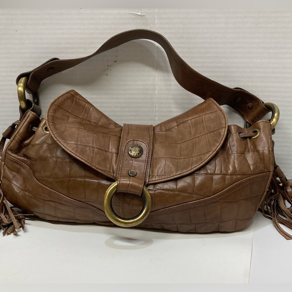 STUART WEITZMAN Elegant soft buttery Brown Leather Hobo Shoulder Bag